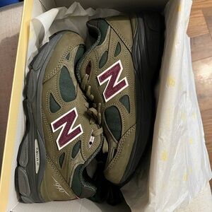 New Balance Khaki and Maroon Athletic Shoes